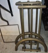 A pair of Art Deco tubular brass embellishments for either furniture or architecture 76 cm high x