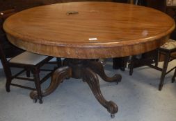 A Victorian mahogany breakfast table,