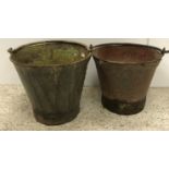 Two vintage style swing handled buckets,