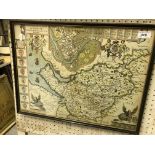A collection of decorative pictures to include reproduction maps,