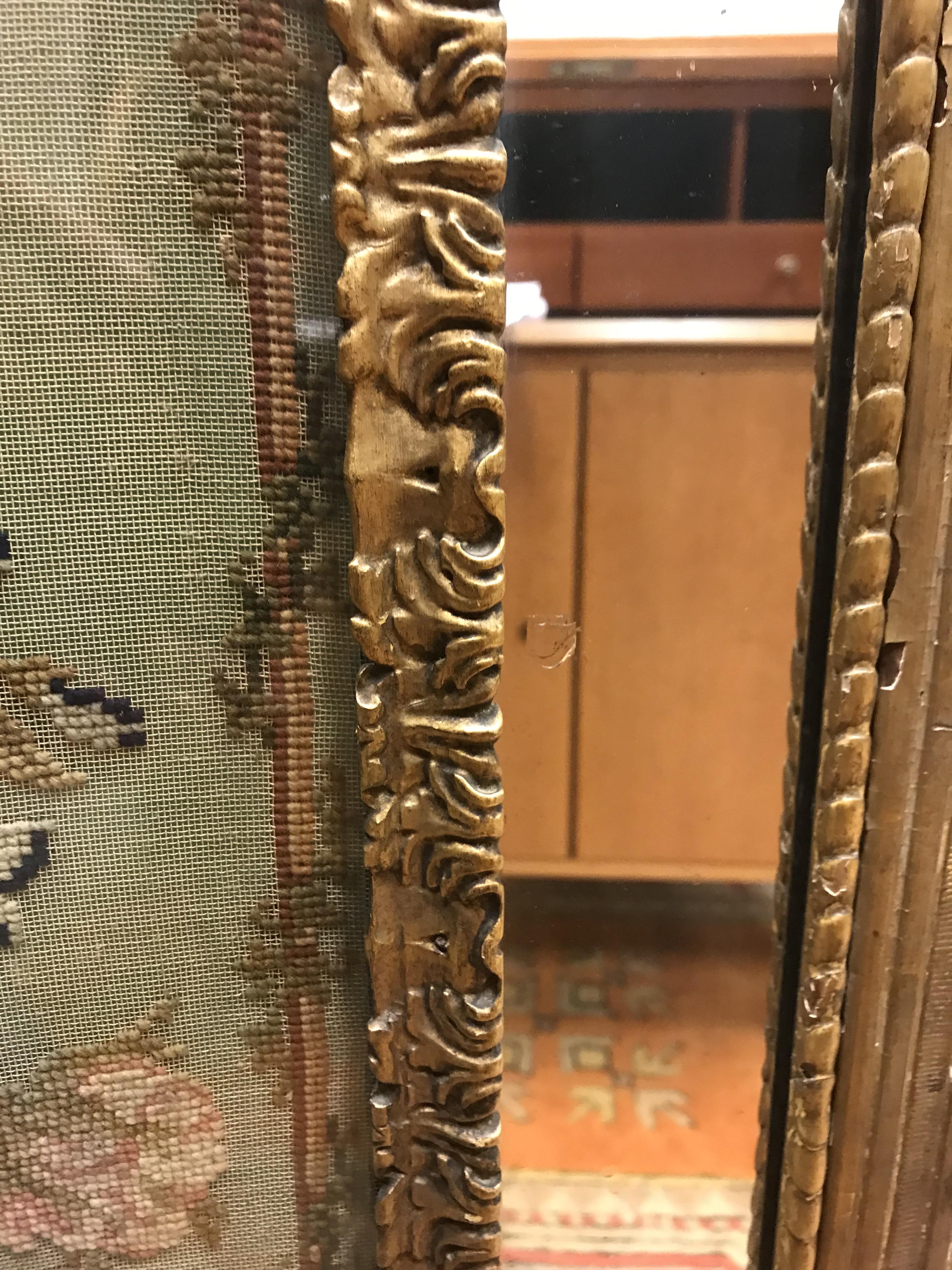 An early 19th Century carved giltwood and gesso framed fire screen, - Image 9 of 34