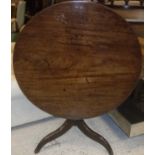 A late George III mahogany tea table,