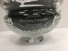 A Waterford Crystal "Kings" trophy bowl inscribed "Guinness The Daily Telegraph Festival Awards for