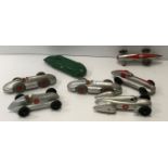 A collection of Dinky racing cars including Speed of the Wind diecast racing car (x 2),