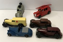 A Dinky Toys Sunbeam Talbot blue drop head, a Speaker car, No.