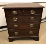 A late George III mahogany chest,