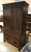 A 19th Century mahogany linen press,