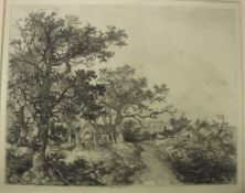 AFTER JOHN CROME “Near Hingham”, etching, 18.