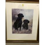 AFTER JOHN TRICKETT "Black lab No. 8", limited edition coloured print No'd.