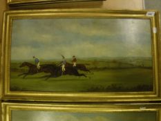 J D AFTER SARTORIUS “Steeple chasing scenes with mounted jockeys at the gallop”,