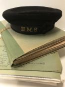 BLETCHLEY PARK INTEREST - a collection of World War II ephemera including WRN's cloth hat with