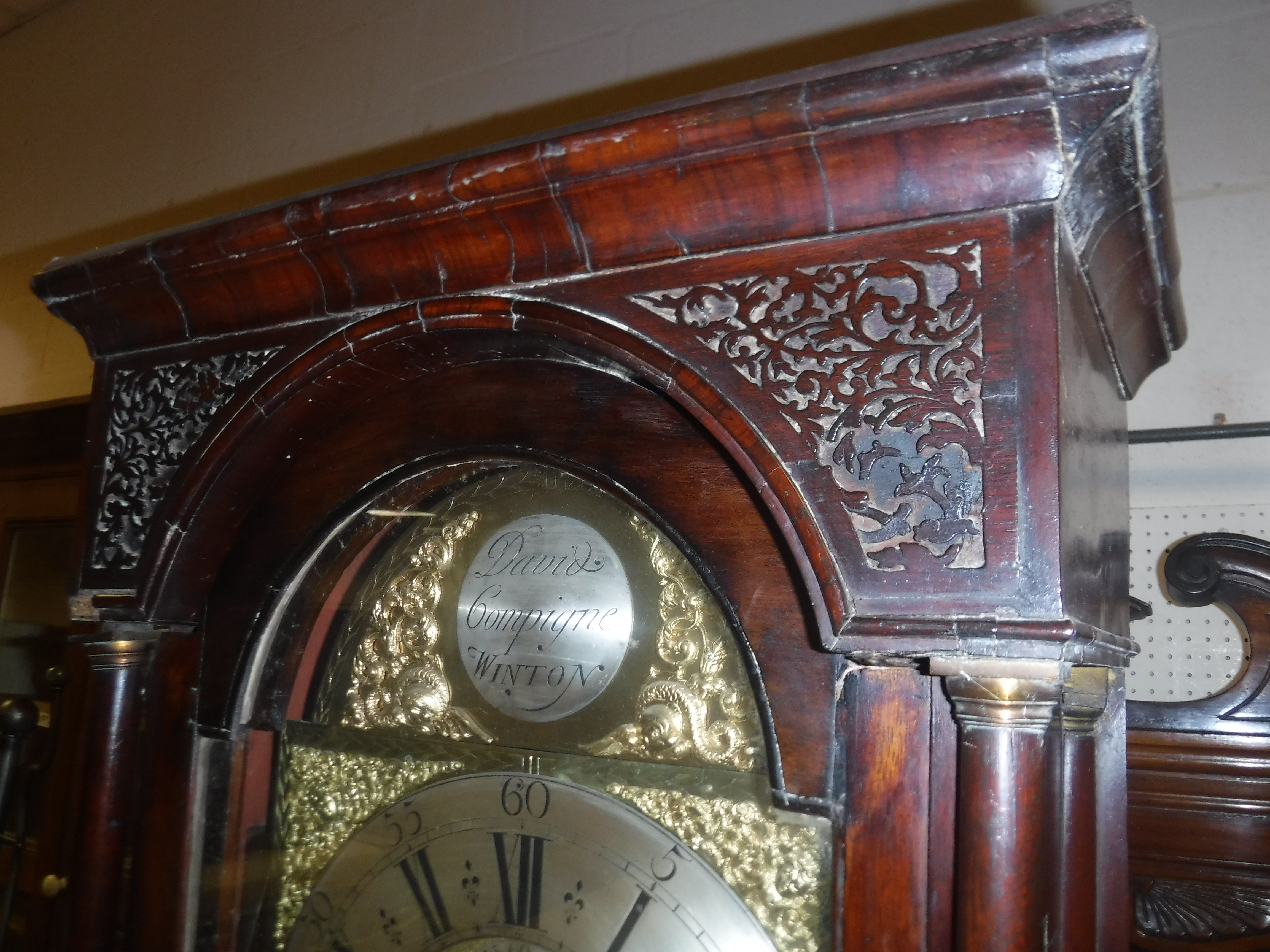 An 18th Century walnut cased long case clock, the eight day movement with silvered chapter ring, - Image 3 of 31