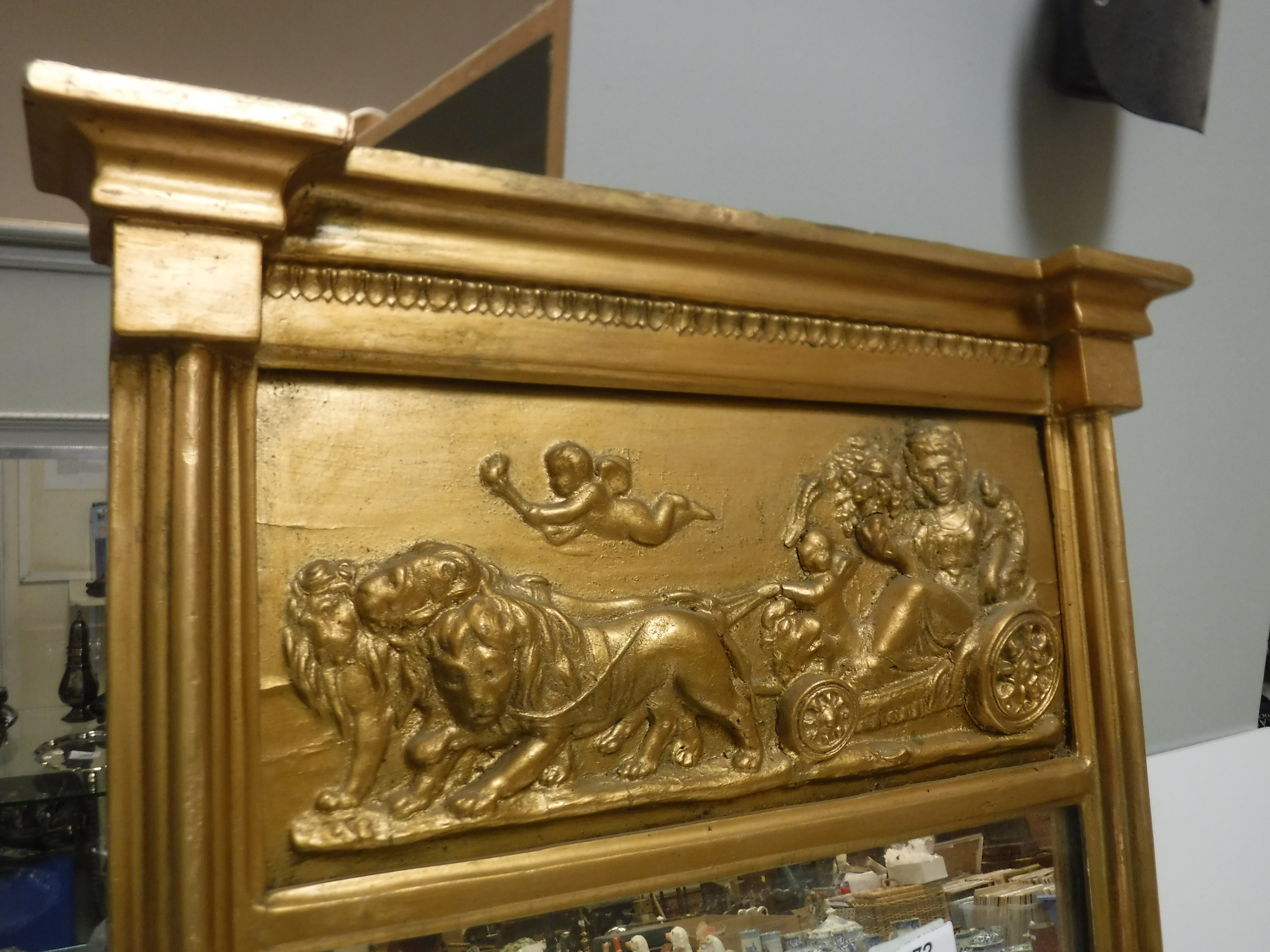 A 19th Century giltwood and gesso framed pier glass, - Image 3 of 14