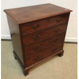 A 19th Century mahogany chest of small proportions,