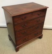 A 19th Century mahogany chest of small proportions,