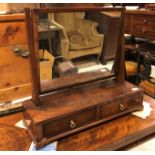 A 19th Century mahogany toilet mirror,