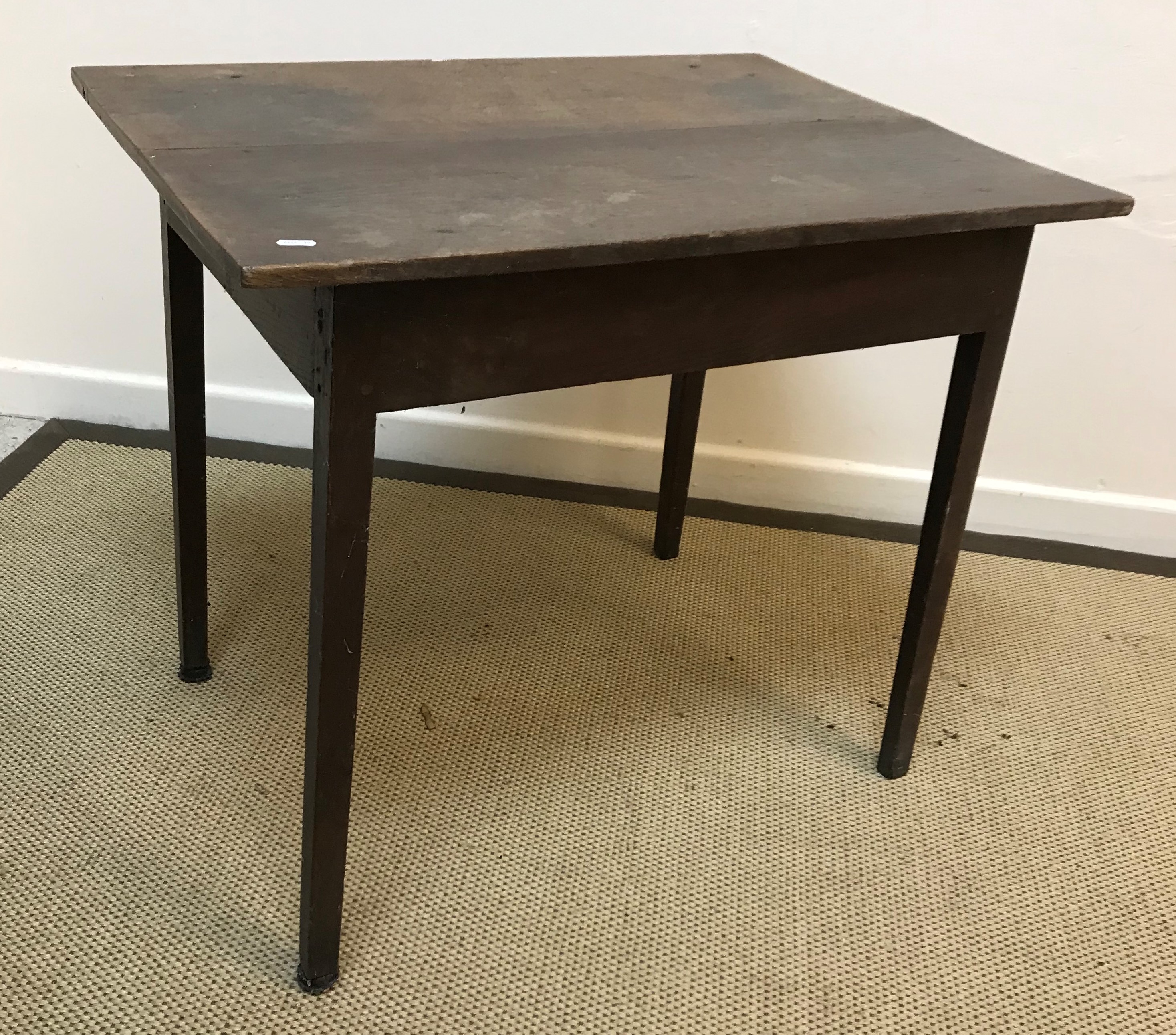 A circa 1800 oak tea table, the oval top on a birdcage to turned tapering pedestal and tripod base, - Image 5 of 5