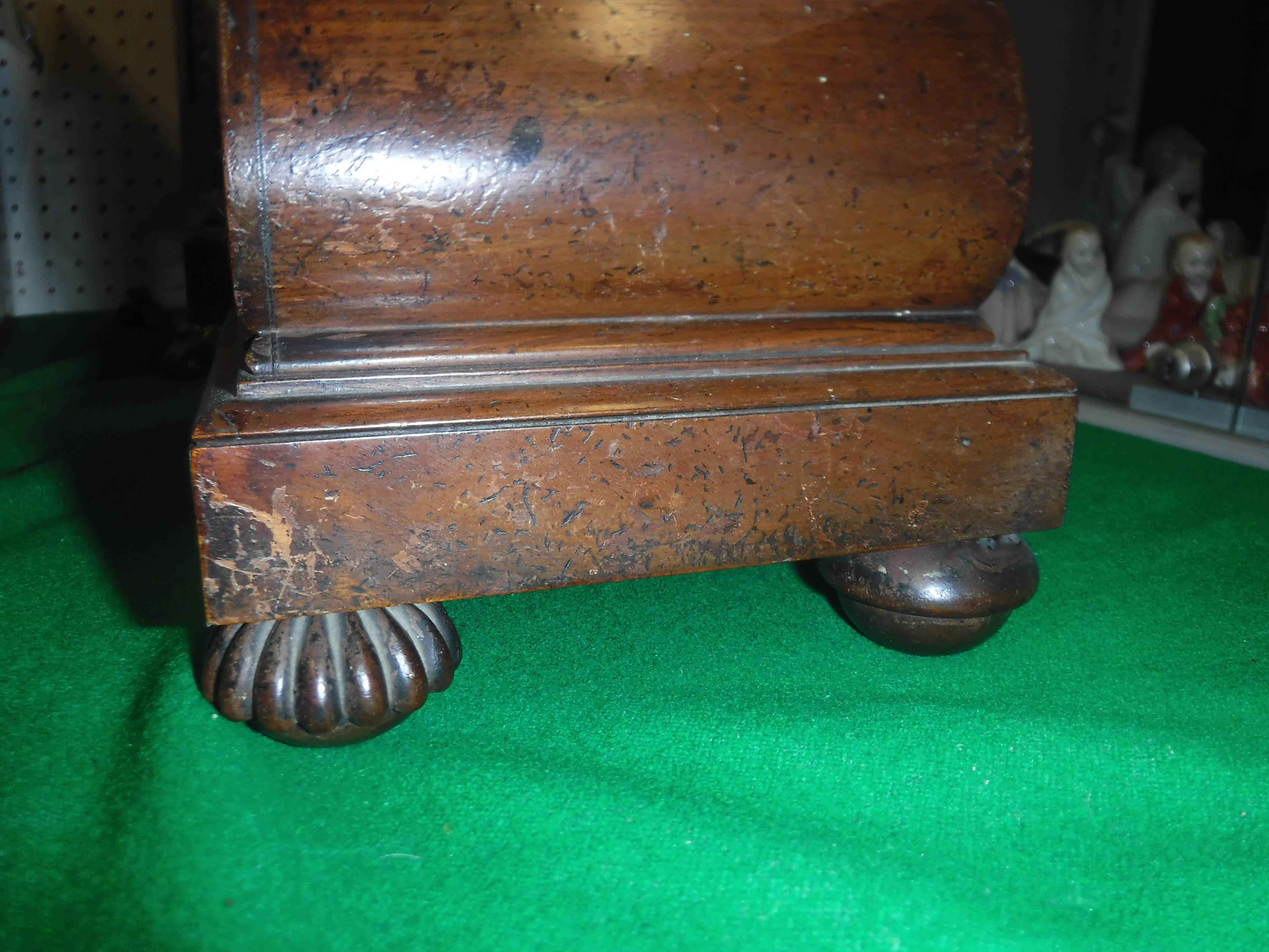 A 19th Century mahogany cased mantel clock with applied moulded scrolling foliate decoration, - Image 17 of 29