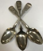 A set of three William IV silver tablespoons (by William Constable, Edinburgh 1831), 7.