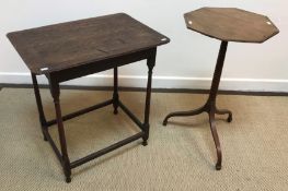 A 19th Century oak occasional table,