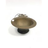 A 19th Century Chinese bronze censer / bowl with single shaped lug handle,