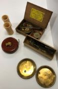 A set of W & T Avery beam scales and a set of troy ounce cup weights,