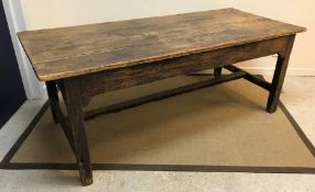 A 19th Century pine farmhouse style kitchen table,