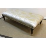 A modern upholstered drawing room stool of square form,