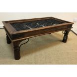 A modern Indian hardwood coffee table,