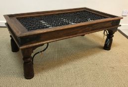 A modern Indian hardwood coffee table,