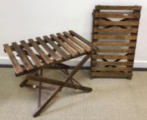 A brass framed three tier étagère with faux Sienna marble tiers, 40 cm x 29 cm x 75.