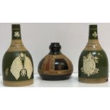 Two Copeland late Spode commemorative Whisky flagons for Andrew Usher & Co.
