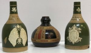 Two Copeland late Spode commemorative Whisky flagons for Andrew Usher & Co.