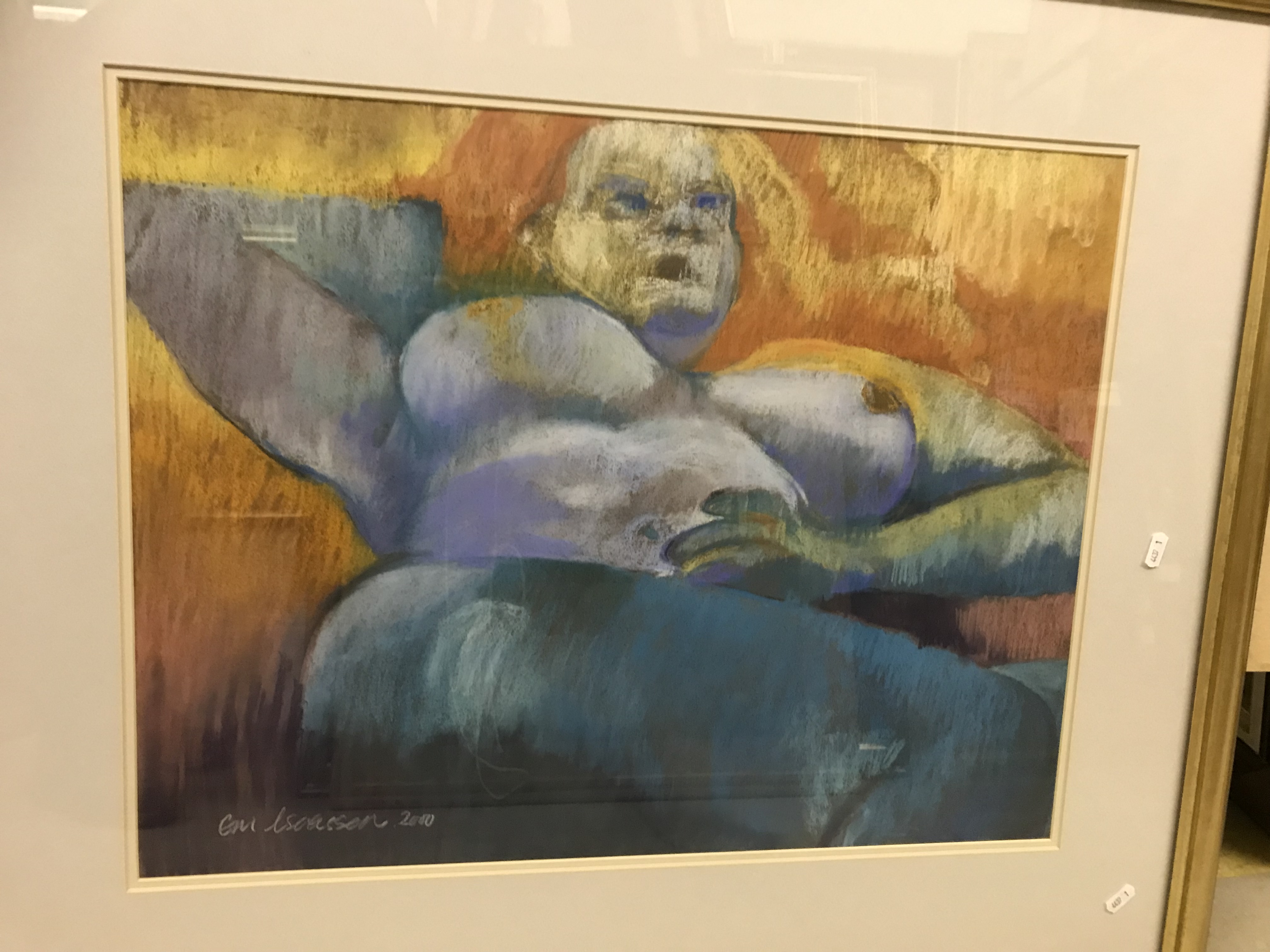 M ISAACSON "Nude study", pastel, signed lower left, dated 2000, 63. - Image 3 of 4