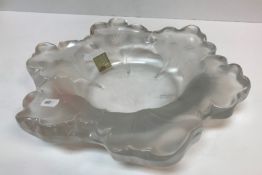 A Lalique Cristal "Capucines" foliate decorated bowl,