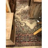 A machine woven Persian carpet,