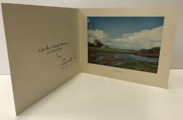 A Royal Christmas card from Queen Elizabeth II signed "From Elizabeth R",