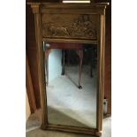 A 19th Century giltwood and gesso framed pier glass,