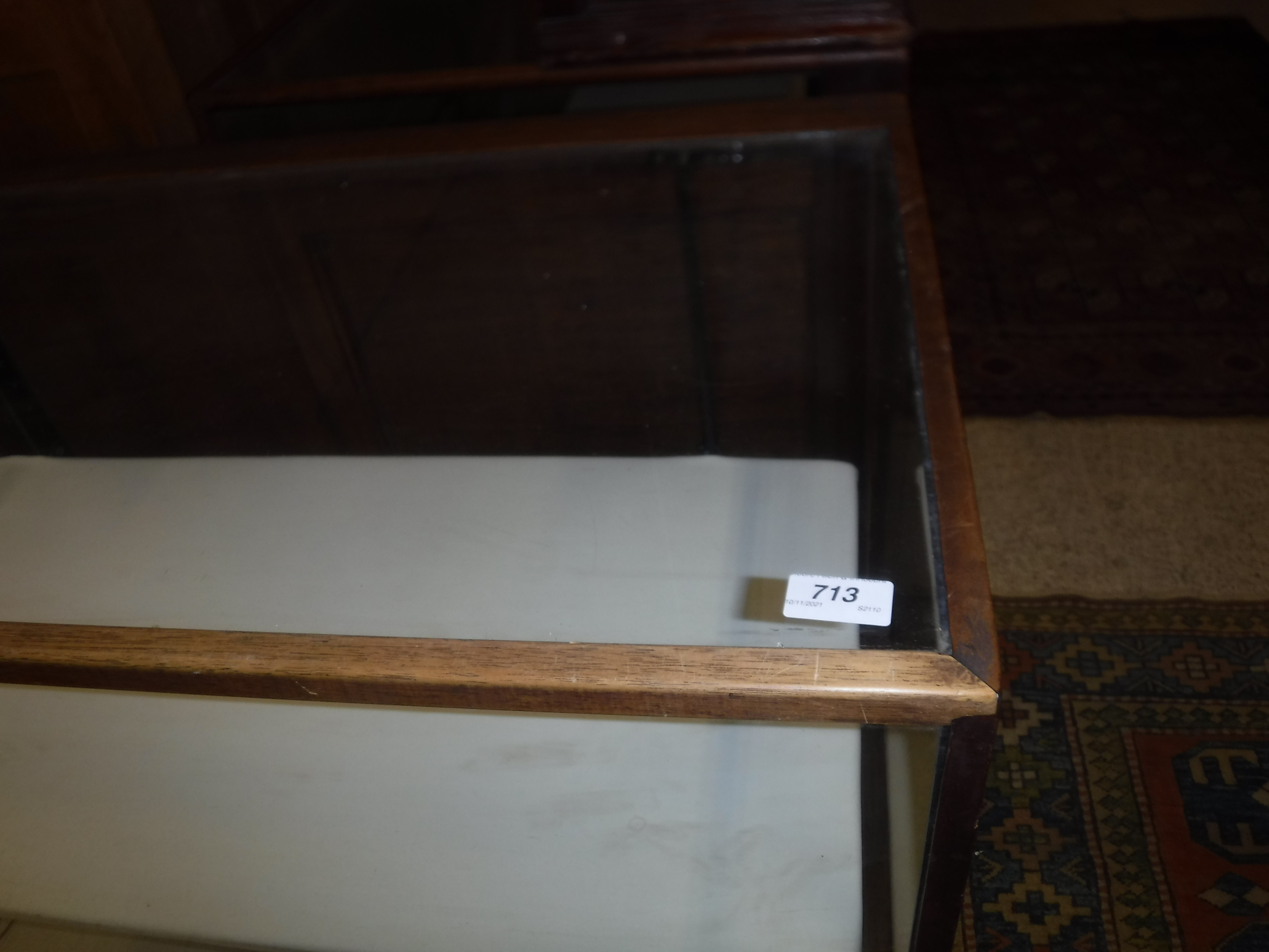 An early 20th Century mahogany framed shop display counter with glazed panels and sliding door to - Image 3 of 11