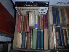 A large quantity of assorted books to include two Clarice Cliff reference books,