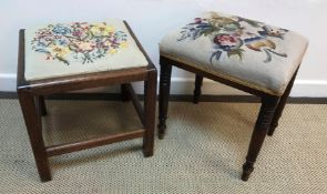 A 19th Century mahogany square washstand with single drawer, 37.