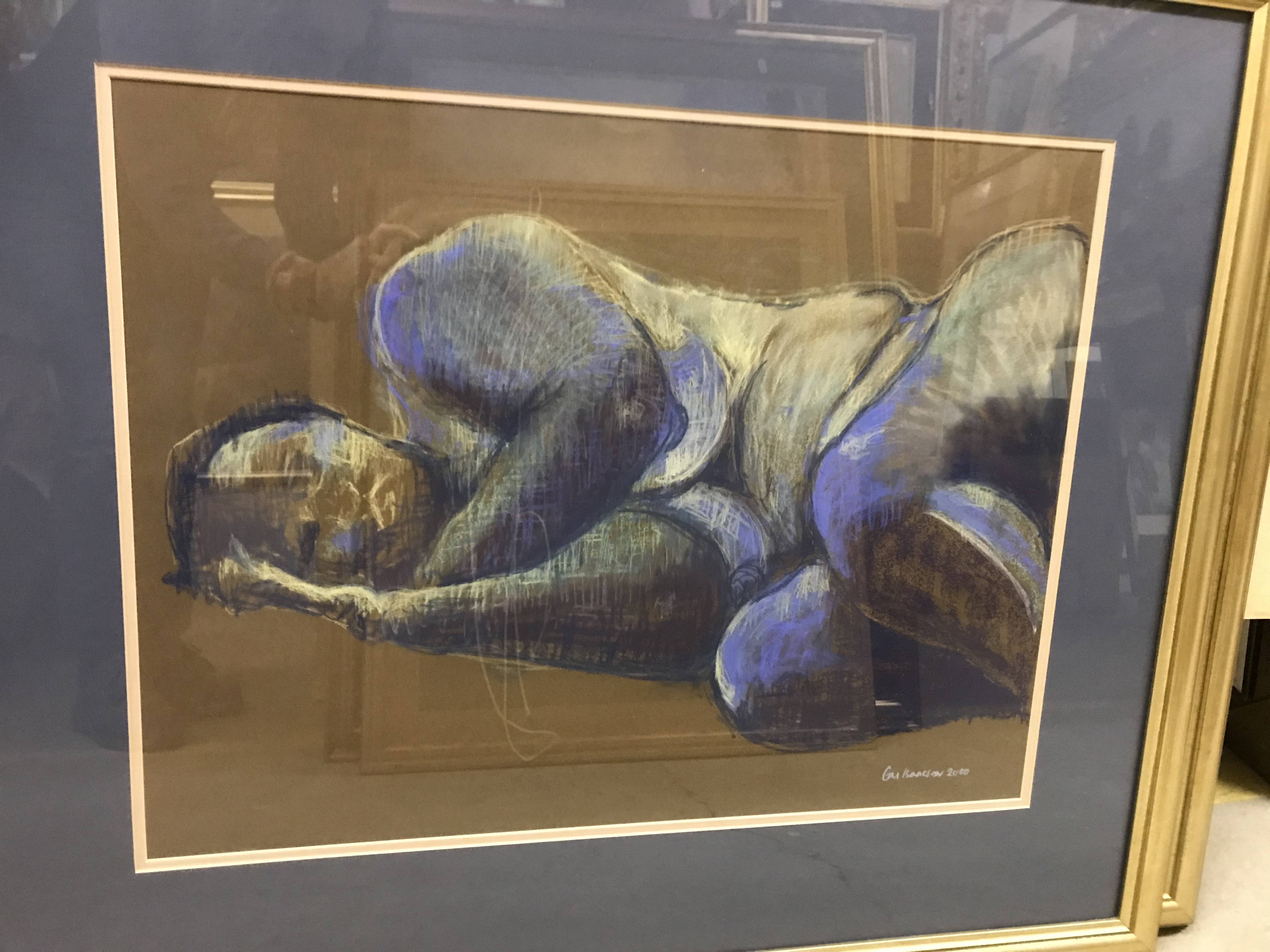 M ISAACSON "Nude study", pastel, signed lower left, dated 2000, 63. - Image 4 of 4