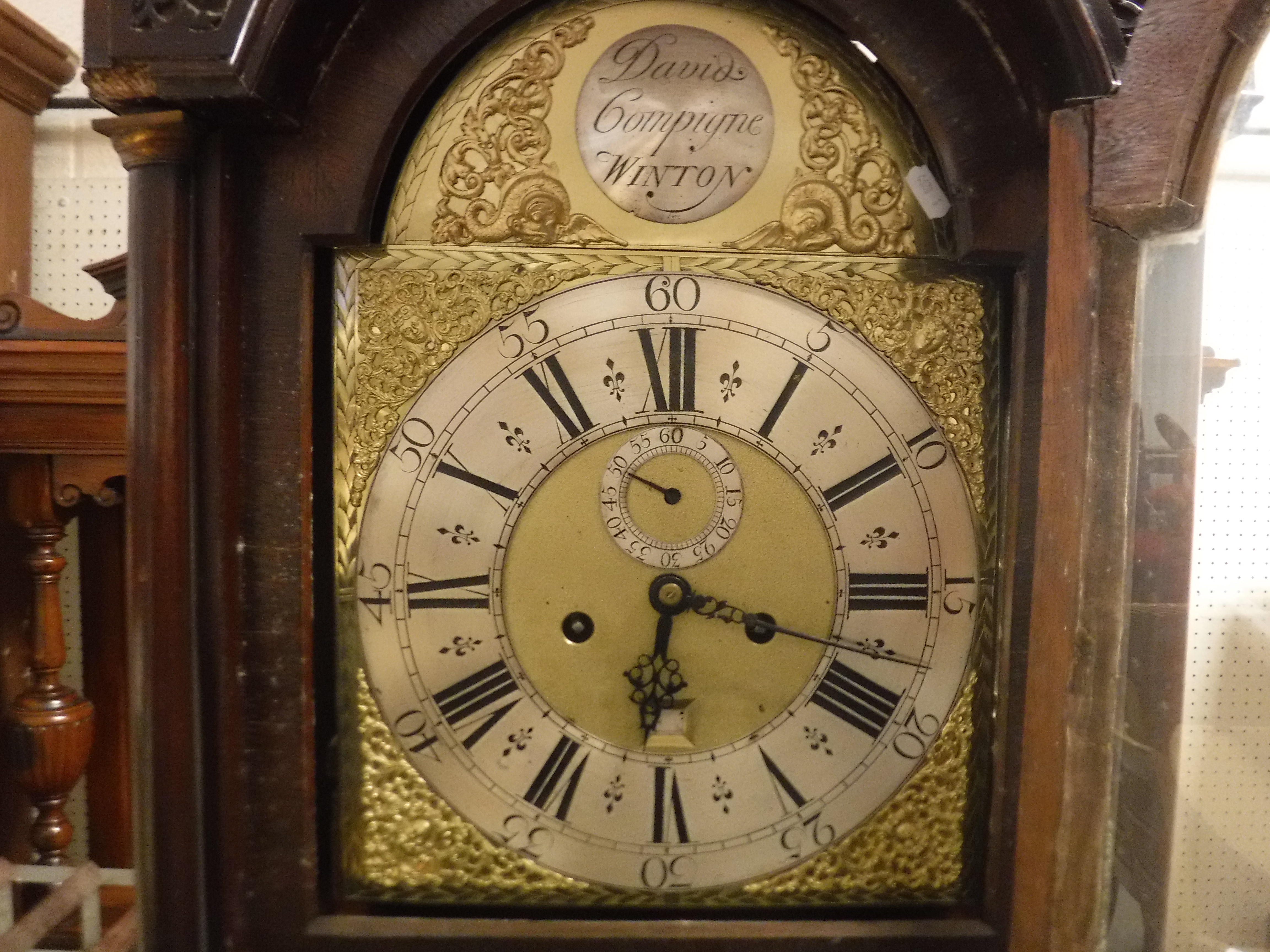 An 18th Century walnut cased long case clock, the eight day movement with silvered chapter ring, - Image 6 of 31