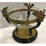 A 20th Century cast brass table centre fruit bowl in the French Empire taste,