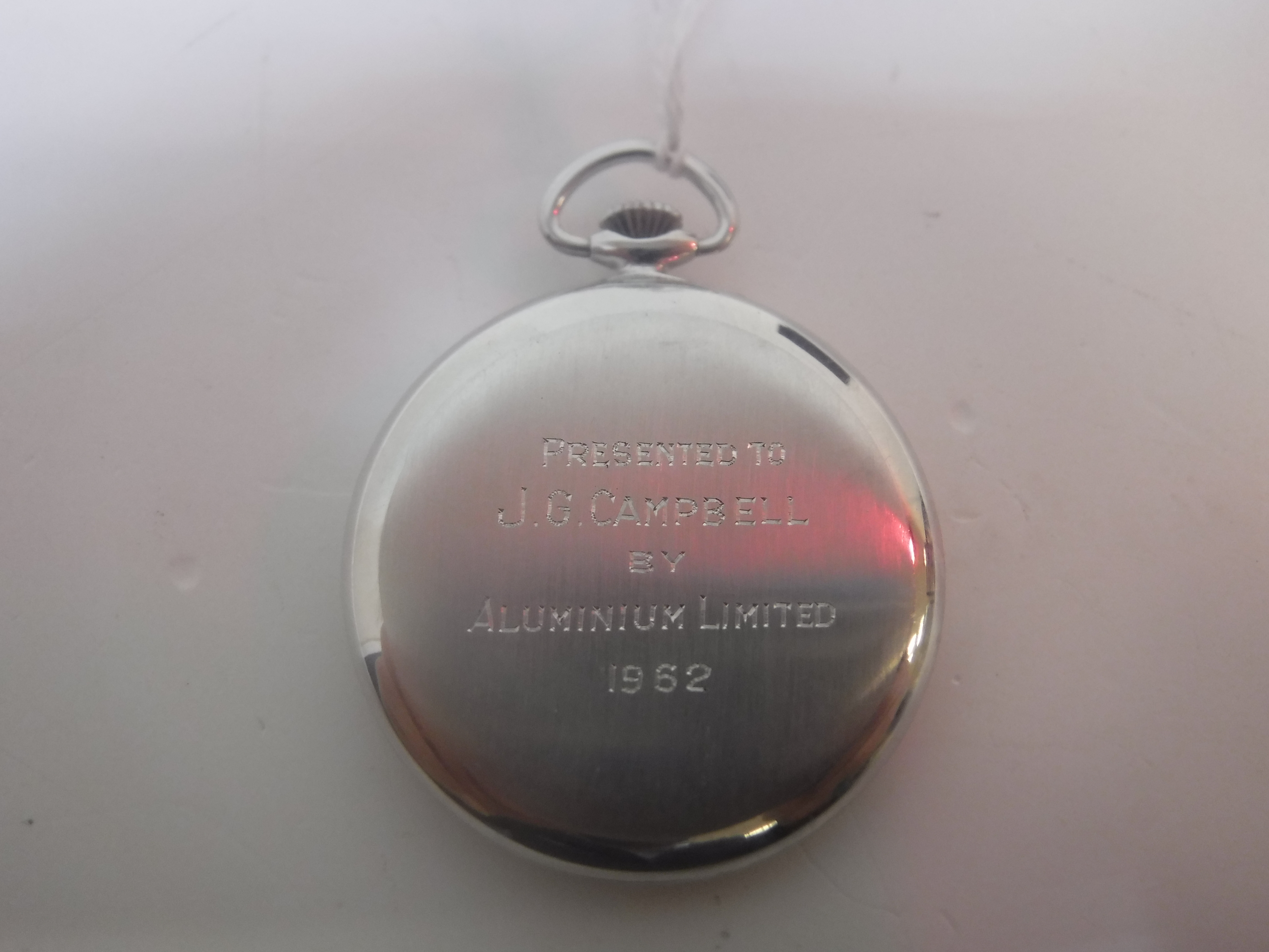 A Vacheron & Constantin aluminium cased pocket watch presented to GJ Campbell by Aluminium Ltd 1962 - Bild 15 aus 19