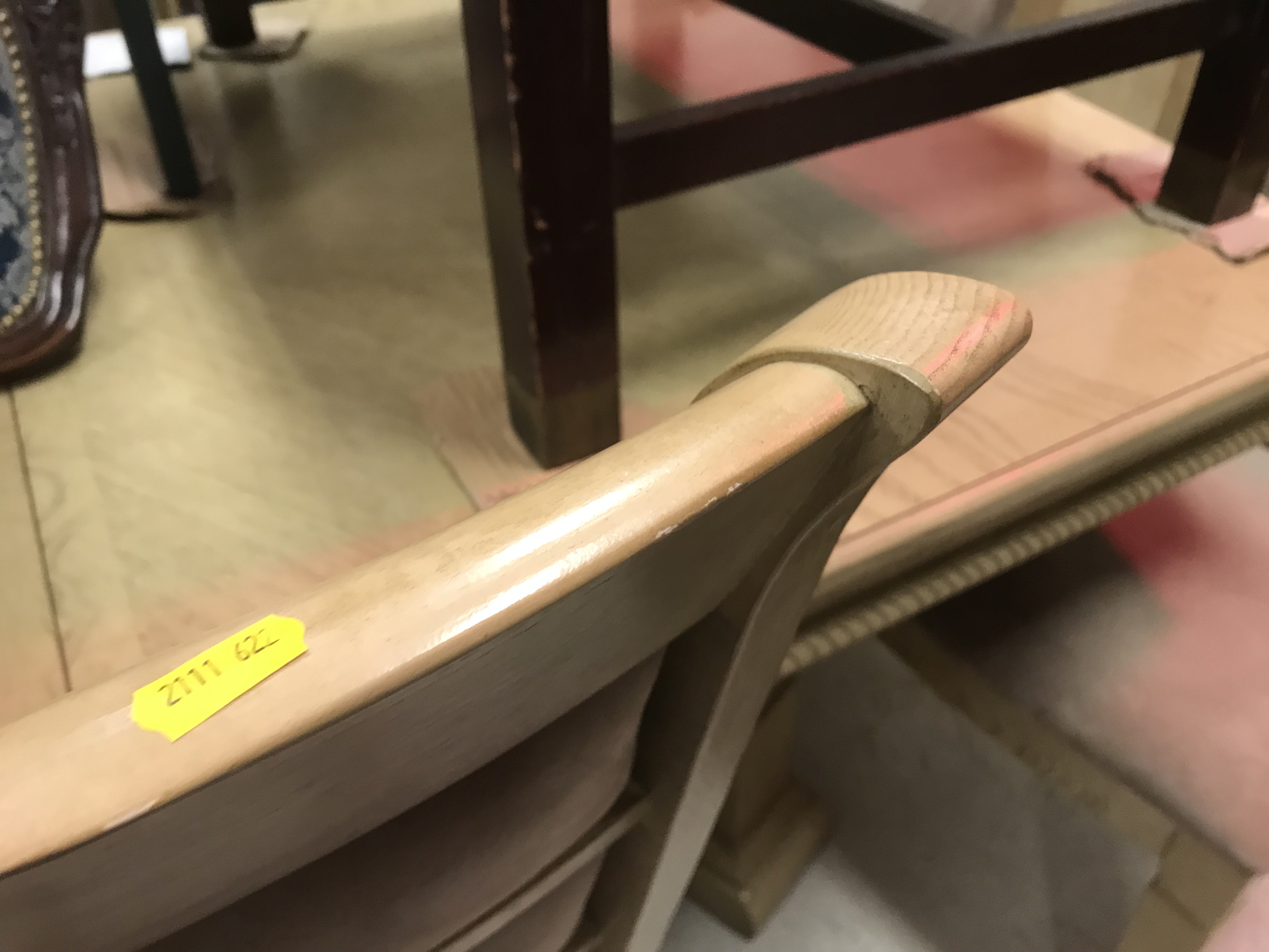 A modern stained oak and ash extending dining table on square ringed supports united by a centre - Image 32 of 50