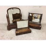 A Victorian mahogany dressing mirror,