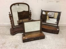 A Victorian mahogany dressing mirror,