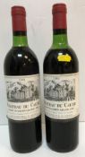 Two bottles Chateau du Cauze Saint Émilion Grand Cru 1981