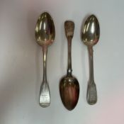A set of three William IV silver tablespoons (by William Constable, Edinburgh 1831), 7.